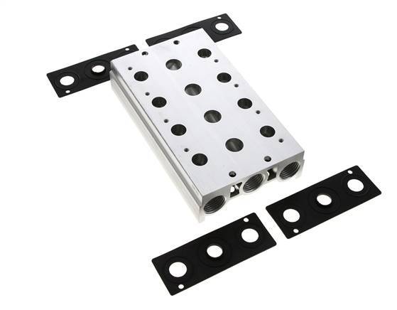 Verteiler 4-Stationen E.MC 5/2 5/3-fach