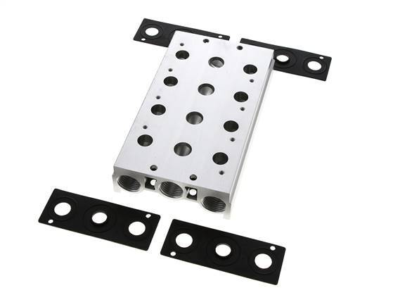 Verteiler 4-Stationen E.MC 5/2 5/3-fach