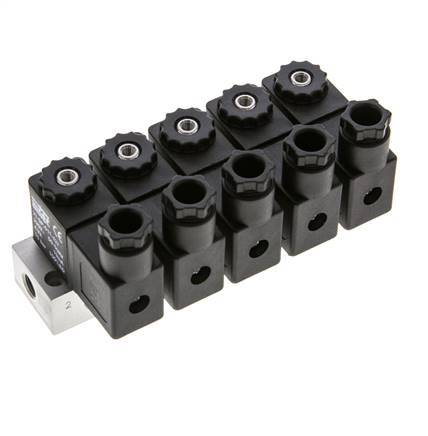 5x3/2 G1/8'' NC-Magnetventil 230V AC -0,95-10bar/-13,2-140psi Airtec