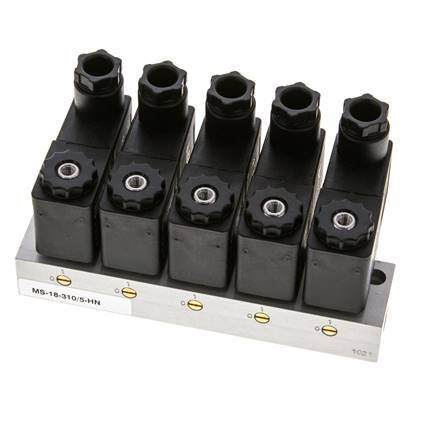 5x3/2 G1/8'' NC-Magnetventil 230V AC -0,95-10bar/-13,2-140psi Airtec
