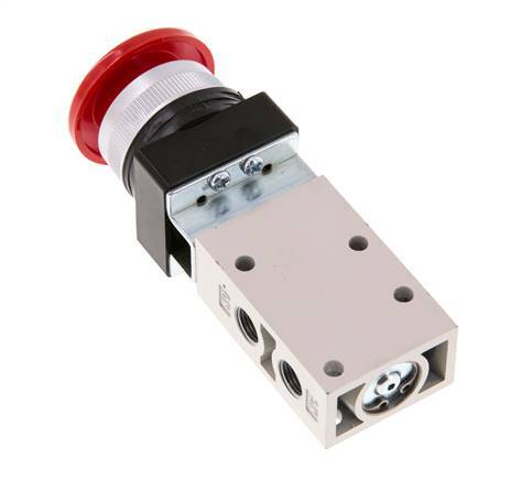 3/2 G1/8'' Palm Button Ventil Rot 0-8bar/0-112psi YPC