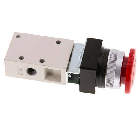 3/2 G1/8'' Palm Button Ventil Rot 0-8bar/0-112psi YPC