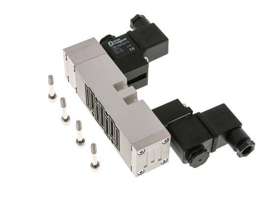 5/3 ISO 5599-1 Pressure Center Solenoid Valve 12V DC 2-10bar/28-140psi YPC
