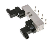 5/3 ISO 5599-1 Pressure Center Solenoid Valve 12V DC 2-10bar/28-140psi YPC