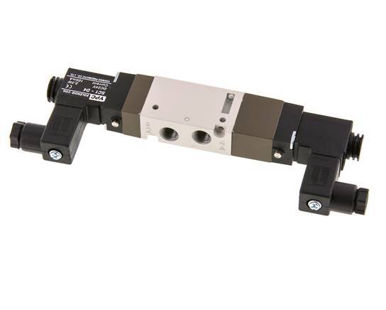 5/3 G1/8'' Druck-Center-Magnetventil 12V DC 2-10bar/28-140psi YPC