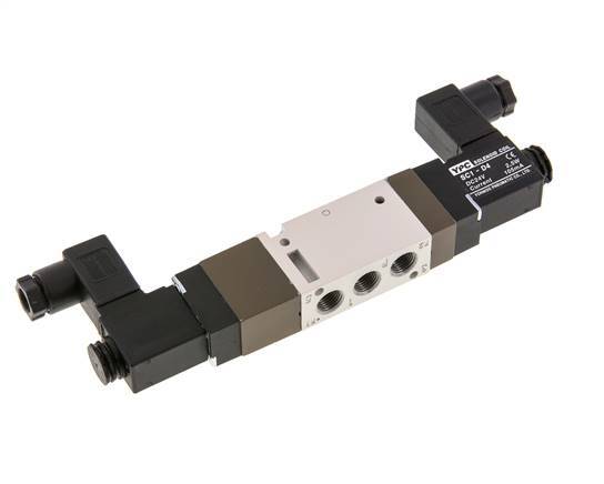5/3 G1/8'' Druck-Center-Magnetventil 12V DC 2-10bar/28-140psi YPC