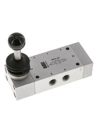 5/3 G1/4'' Auspuff Zentrum Handhebel Ventil Raste 0-12bar/0-168psi Airtec
