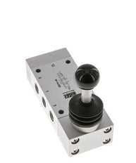 5/3 G1/4'' Auspuff Zentrum Handhebel Ventil Raste 0-12bar/0-168psi Airtec