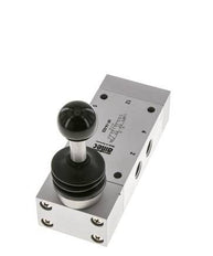 5/3 G1/4'' Auspuff Zentrum Handhebel Ventil Raste 0-12bar/0-168psi Airtec