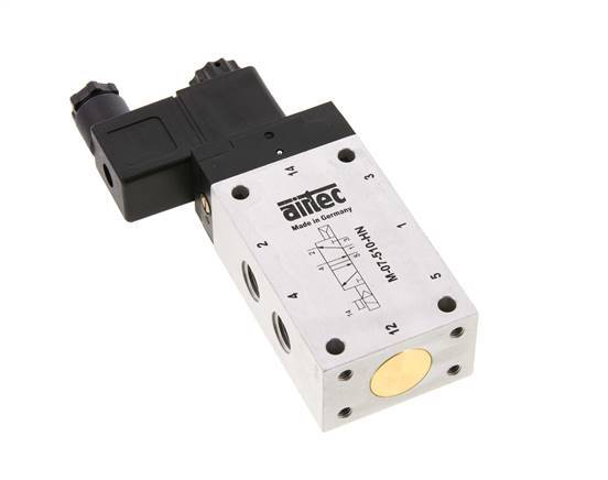 5/2 G1/4'' Magnetventil 24V DC 1,5-10bar/21,0-140psi Airtec