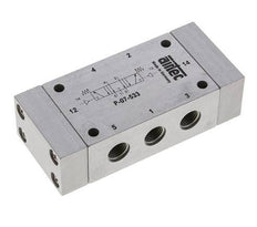 5/3 G1/4'' Abgaszentrum Luftsteuerventil 0-8bar/0-112psi Airtec