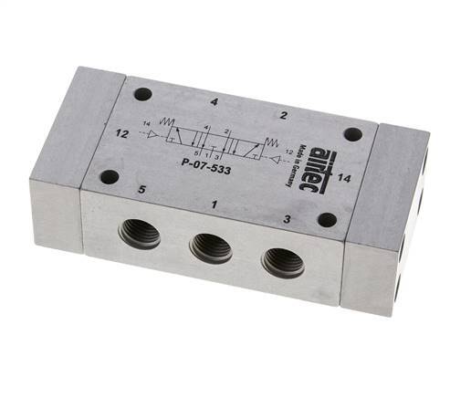 5/3 G1/4'' Abgaszentrum Luftsteuerventil 0-8bar/0-112psi Airtec