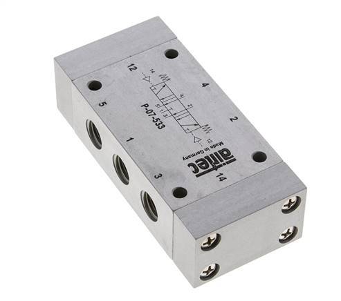 5/3 G1/4'' Abgaszentrum Luftsteuerventil 0-8bar/0-112psi Airtec