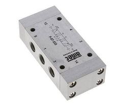 5/3 G1/4'' Abgaszentrum Luftsteuerventil 0-8bar/0-112psi Airtec