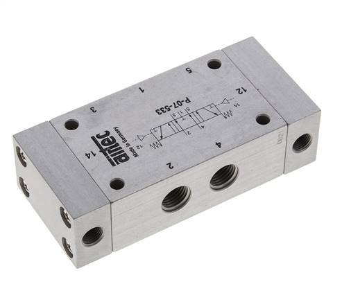 5/3 G1/4'' Abgaszentrum Luftsteuerventil 0-8bar/0-112psi Airtec