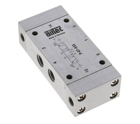 5/3 G1/4'' Abgaszentrum Luftsteuerventil 0-8bar/0-112psi Airtec