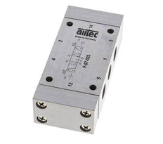 5/3 G1/4'' Abgaszentrum Luftsteuerventil 0-8bar/0-112psi Airtec