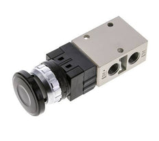 3/2 G1/4'' Palm Button Ventil Schwarz 0-8bar/0-112psi YPC