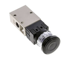 3/2 G1/4'' Palm Button Ventil Schwarz 0-8bar/0-112psi YPC