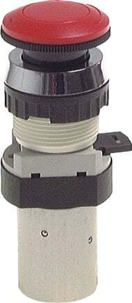 5/2 M5 Not-Aus-Knopf-Ventil rot 0-12bar/0-168psi 30,5mm Airtec