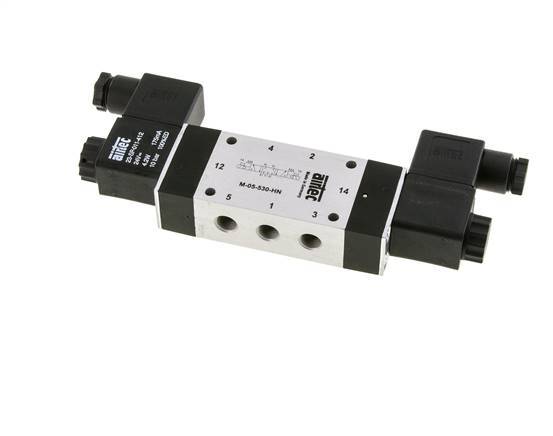 5/3 G1/8'' Center Closed Solenoid Valve 115V AC 3-8bar/42-112psi Airtec