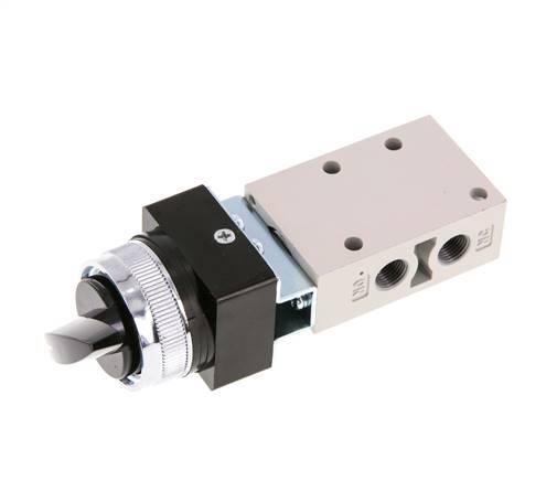 3/2 G1/8'' Drehschalter Ventil Schwarz 0-8bar/0-112psi YPC