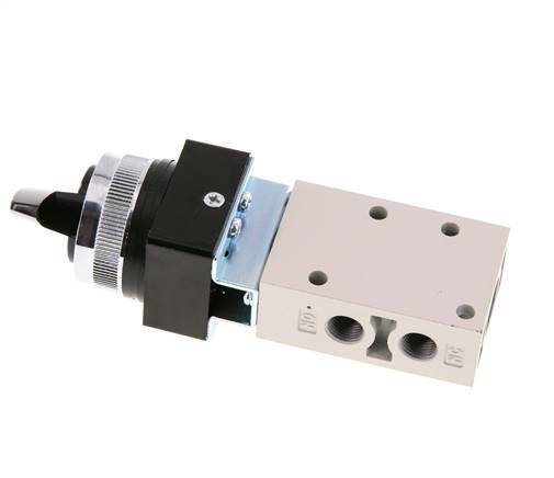 3/2 G1/8'' Drehschalter Ventil Schwarz 0-8bar/0-112psi YPC