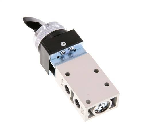 3/2 G1/8'' Drehschalter Ventil Schwarz 0-8bar/0-112psi YPC