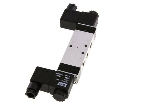 5/3 G1/8'' Center Closed Magnetventil 24V DC 3-10bar/42-140psi Airtec
