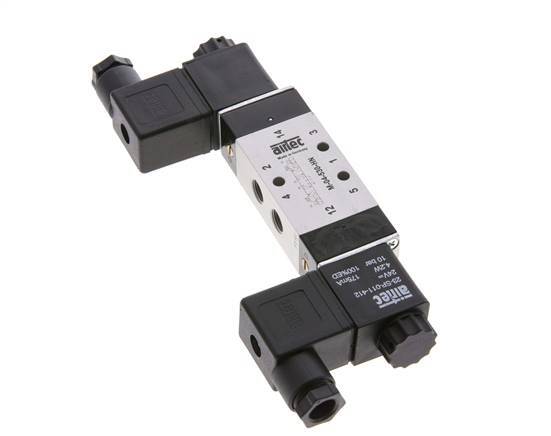 5/3 G1/8'' Center Closed Magnetventil 12V DC 3-10bar/42-140psi Airtec