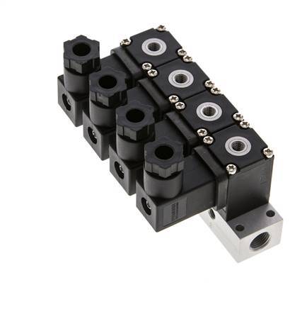 4x3/2 M5 NC Magnetventil 12V DC -0,95-8bar/-13,2-112psi Airtec