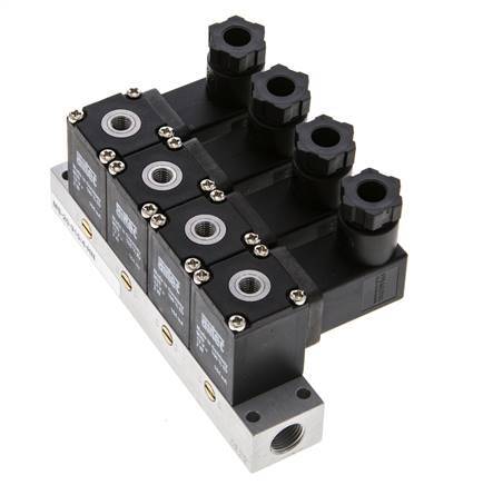 4x3/2 M5 NC Magnetventil 12V DC -0,95-8bar/-13,2-112psi Airtec