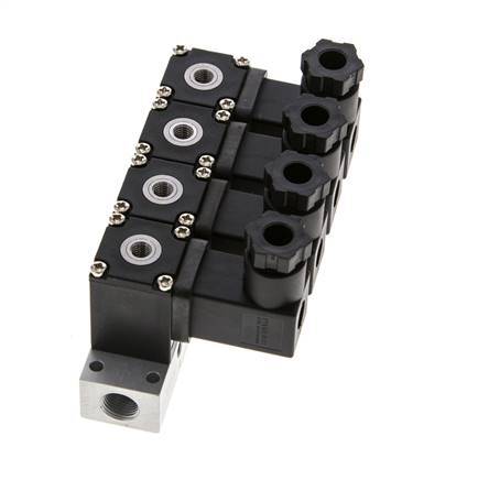 4x3/2 M5 NC Magnetventil 12V DC -0,95-8bar/-13,2-112psi Airtec