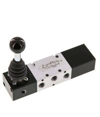 5/3 G1/8'' Handhebelventil mittig geschlossen -0,95-10bar/-13,2-140psi