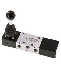 5/3 G1/8'' Handhebelventil mittig geschlossen -0,95-10bar/-13,2-140psi