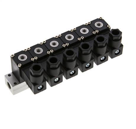 6x3/2 M5 NC Magnetventil 12V DC -0,95-8bar/-13,2-112psi Airtec