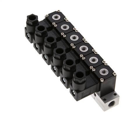 6x3/2 M5 NC Magnetventil 12V DC -0,95-8bar/-13,2-112psi Airtec