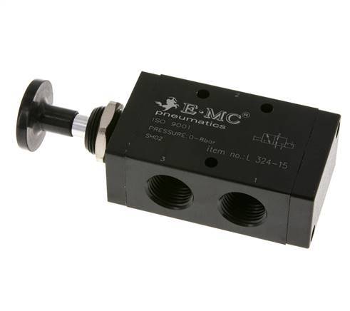 3/2 G1/2'' Axiales Handhebelventil Raste 0-8bar/0-112psi E.MC