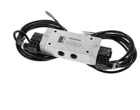 5/3 G1/2'' Center Closed Magnetventil 24V DC ATEX 3-10bar/42-140psi Airtec