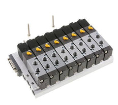 G1/8'' 8x Pneumatik-Ventilinsel 24V DC 1,5-8bar/21,0-112psi Mehrpolig E.MC