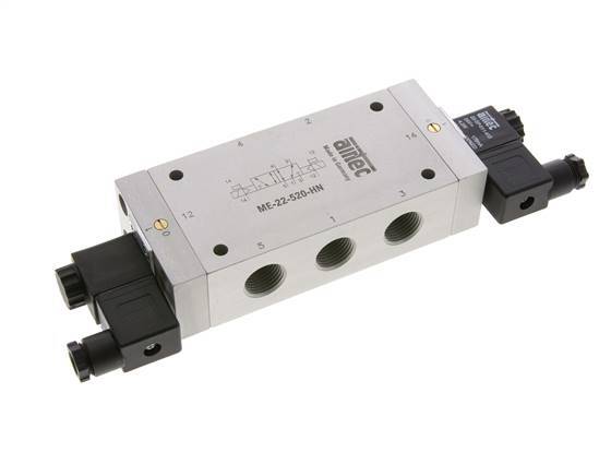 5/2 G1/2'' (G1/8'') Bistabiles Magnetventil Externe Vorsteuerung 24V AC 0-10bar/0-140psi Airtec