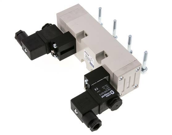 5/3 ISO 5599-2 Auspuff Zentrum Magnetventil 24V DC 2-10bar/28-140psi YPC