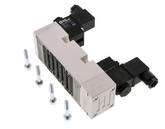 5/3 ISO 5599-2 Auspuff Zentrum Magnetventil 24V DC 2-10bar/28-140psi YPC