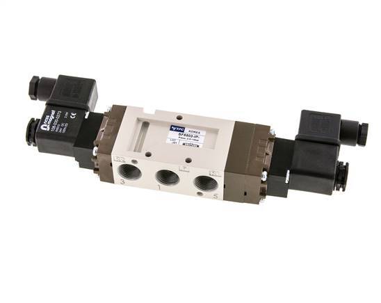 5/3 G3/8'' Pressure Center Solenoid Valve 115V AC 2-10bar/28-140psi YPC