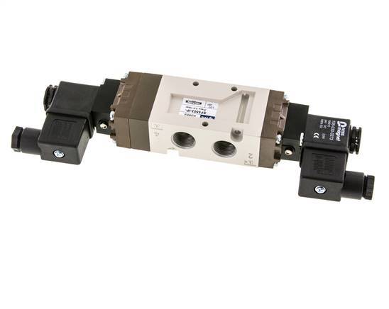 5/3 G3/8'' Pressure Center Solenoid Valve 115V AC 2-10bar/28-140psi YPC