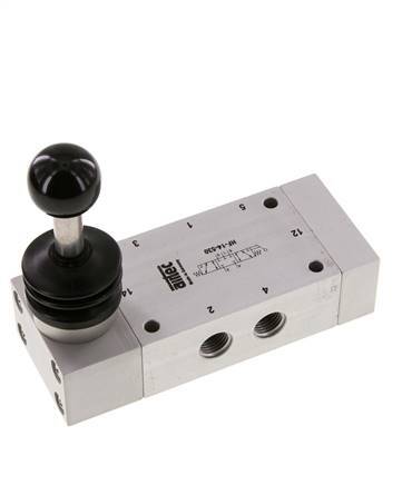 5/3 G1/4'' Center Closed Handhebelventil 0-12bar/0-168psi Airtec
