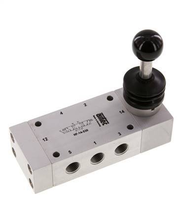 5/3 G1/4'' Center Closed Handhebelventil 0-12bar/0-168psi Airtec