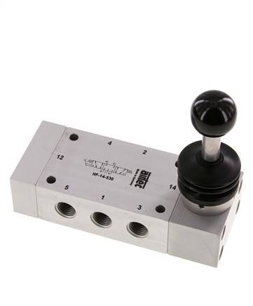 5/3 G1/4'' Center Closed Handhebelventil 0-12bar/0-168psi Airtec