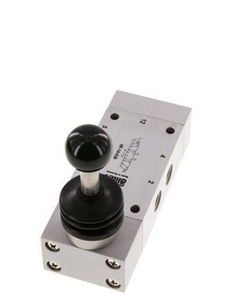 5/3 G1/4'' Center Closed Handhebelventil 0-12bar/0-168psi Airtec