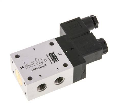 3/2 G1/4'' NO Solenoid Valve 12V DC 1.5-10bar/21.0-140psi Airtec